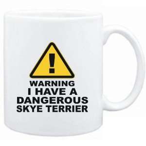   Mug White  WARNING  DANGEROUS Skye Terrier  Dogs