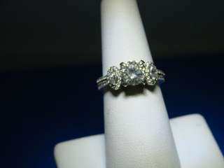 Simon G Round Marquise Diamond 18K White Gold Engagement Ring  