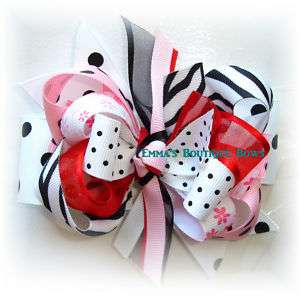 Silly black pink red Hair Bow Toddler/Girl Hairbow  