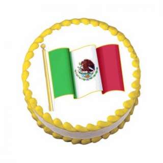 Mexican Flag ~ Edible Image Icing Cake, Cupcake Topper ~ LOOK 