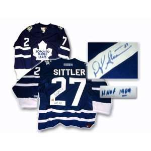 Darryl Sittler Signed Jersey Maple Leafs Dark Replica   Autographed 