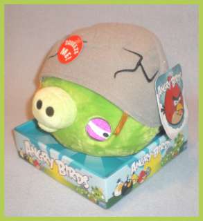 Angry Birds 8 Plush Green Pig with Helmet Sound NEW  