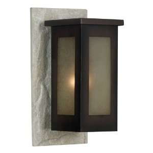   Outdoor Wall Lighting in Cream Slate With Cocoa