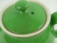 Vintage Hall Pottery China New York Teapot Emerald Green Art Deco 