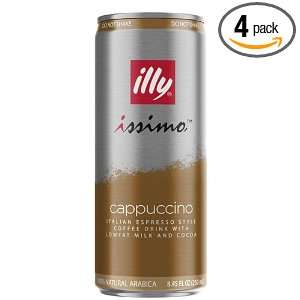 Illy Issimo Cappuccino Espresso Coffee Drink 8.45 oz. Cans Pack of 4