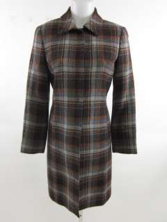 CLASSIQUES ENTIER Plaid Wool Button Down Coat Jacket 6P  