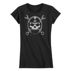   ICON WOMENS BUSTED AND BROKEN T SHIRT (SMALL) (BLACK) Automotive