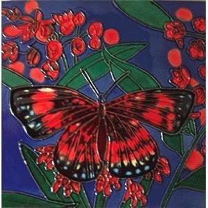  Silvery Checkerspot Butterfly Decorative Ceramic Wall Art 