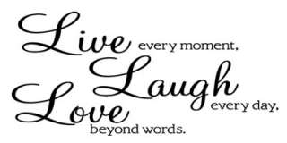 LIVE   LAUGH   LOVE Removable Wall Quote Decal Sticker Wall Art Decor 