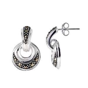  Marcasite Door Knocker Earrings Jewelry