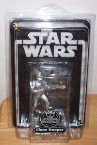 Star Wars 2003 Clone Trooper Silver in Star Case  