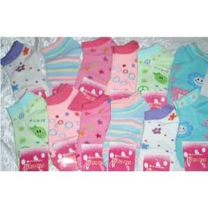   12 Pair Childrens Kids Girls Colorful Ankle Socks 6X 