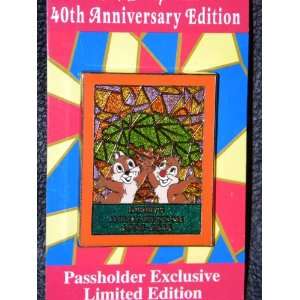 Disney World Pin 40th Anniversary WDW 2011 Chip Dale Annual Passholder