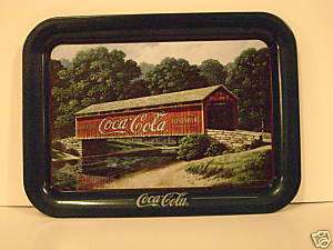 Coca Cola metal Tray Covered Bridge Issued 1995  