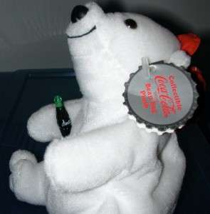 Coca Cola Bean Bag Plush   Polar Bear   1997  
