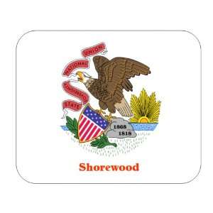  US State Flag   Shorewood, Illinois (IL) Mouse Pad 