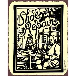  Shoe Repair Vintage Metal Cobbler Shoe Retro Tin Sign 