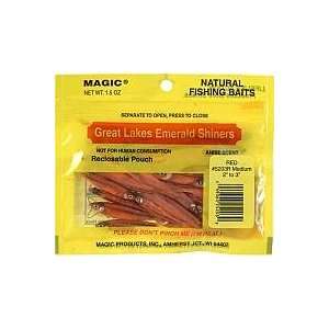  Magic Products Shiner Minnows Medium Fish Bait Bag Red 