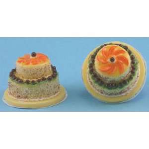    Dollhouse Miniature Gourmet Orange Glazed Walnut Cake Toys & Games