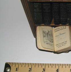 Leather;SHAKESPEAREs Works Miniature WOOD BOOKCASE  