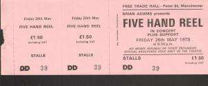   trade hall manchester 26th may 1978 ticket uk   original full p  