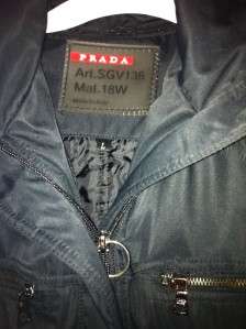 Prada Black Jacket Coat L Model No Art. SGV136 Mat18W Made in Italy 