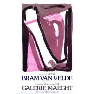   Artist Bram Van Velde   Poster Size 21 X 35 inches