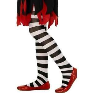   Girls Striped B/W Tights Fancy Dress Costume 6/12 Yr Toys & Games