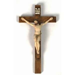 10 Crucifix Veronese Resin, Lightly Hand Painted (SR 