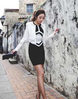 Korean Fashion Womens Elegant Pencil Office Career Party Fitted Slim 