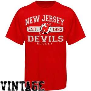  Old Time Hockey New Jersey Devils Cleric T Shirt   Red 