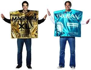 Trojan   Lubricated Condom Wrapper & Magnum Adult Costume Set One Size 