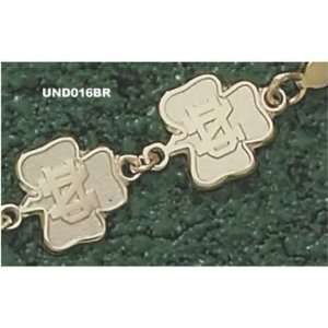   14Kt Gold Notre Dame Shamrock Bracelet 7