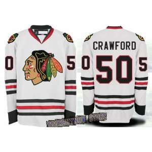  NHL Gear   Corey Crawford #50 Chicago Blackhawks White 