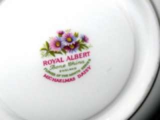 ROYAL ALBERT~ FLOWER OF THE MONTH MICHAELMAS DAISY~SEPTEMBER TEA CUP 