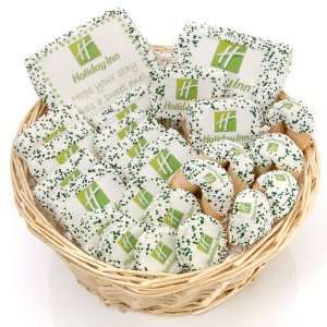  24  PC Corporate Logo Gift Basket  11 Round Willow
