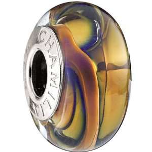 Chamilia 24K Gold Collection Royal Murano Glass Bead * Authentic 2116 