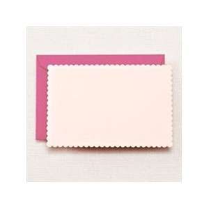 Pink Mist Scalloped Correspondence Cards