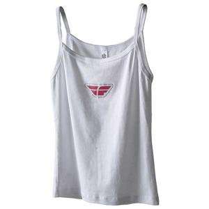    Fly Racing Womens F Wing Tank Top   Small/White Automotive