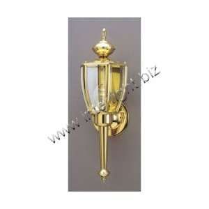 WESTINGHOUSE 66924 1 LT. WALL LANTERN, POLISHED SOLID BRASS   FIXTURES 