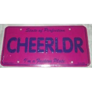  Cheerleader Metal Hot Pink Cheer License Plate New