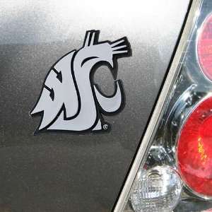   State Cougars Silver Auto Emblem Mascot Head