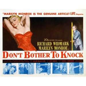   to Knock Poster D 27x40 Richard Widmark Marilyn Monroe Anne Bancroft