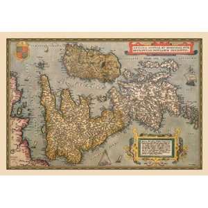 Exclusive By Buyenlarge Map of Britian and Ireland 24x36 Giclee 