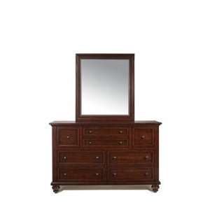  Hudson Valley Drawer Dresser and Mirror Set in Distressed 