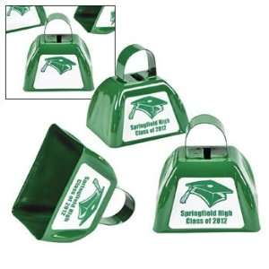 Personalized Green Graduation Cowbells   Novelty Toys & Noisemakers