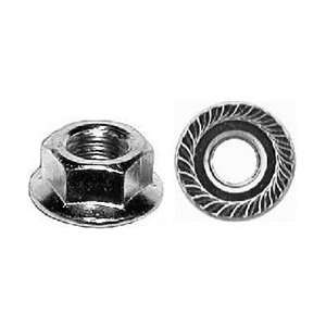    100 3/8 16 Spin Lock Nuts With Serrations 3/4 Flange Automotive