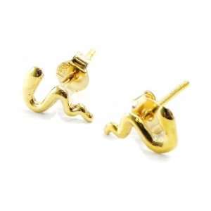  Earrings plated gold Serpents. Jewelry