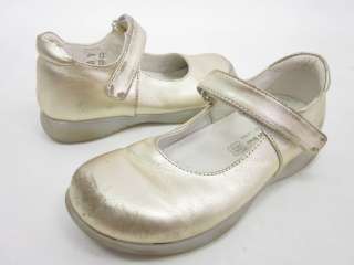 PRIMIGI Girls Gold Leather Mary Jane Sneakers Sz 31  