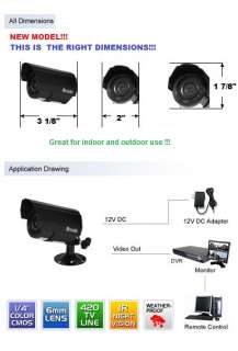 CCTV Weatherproof Color IR Outdoor Security Camera Kit  